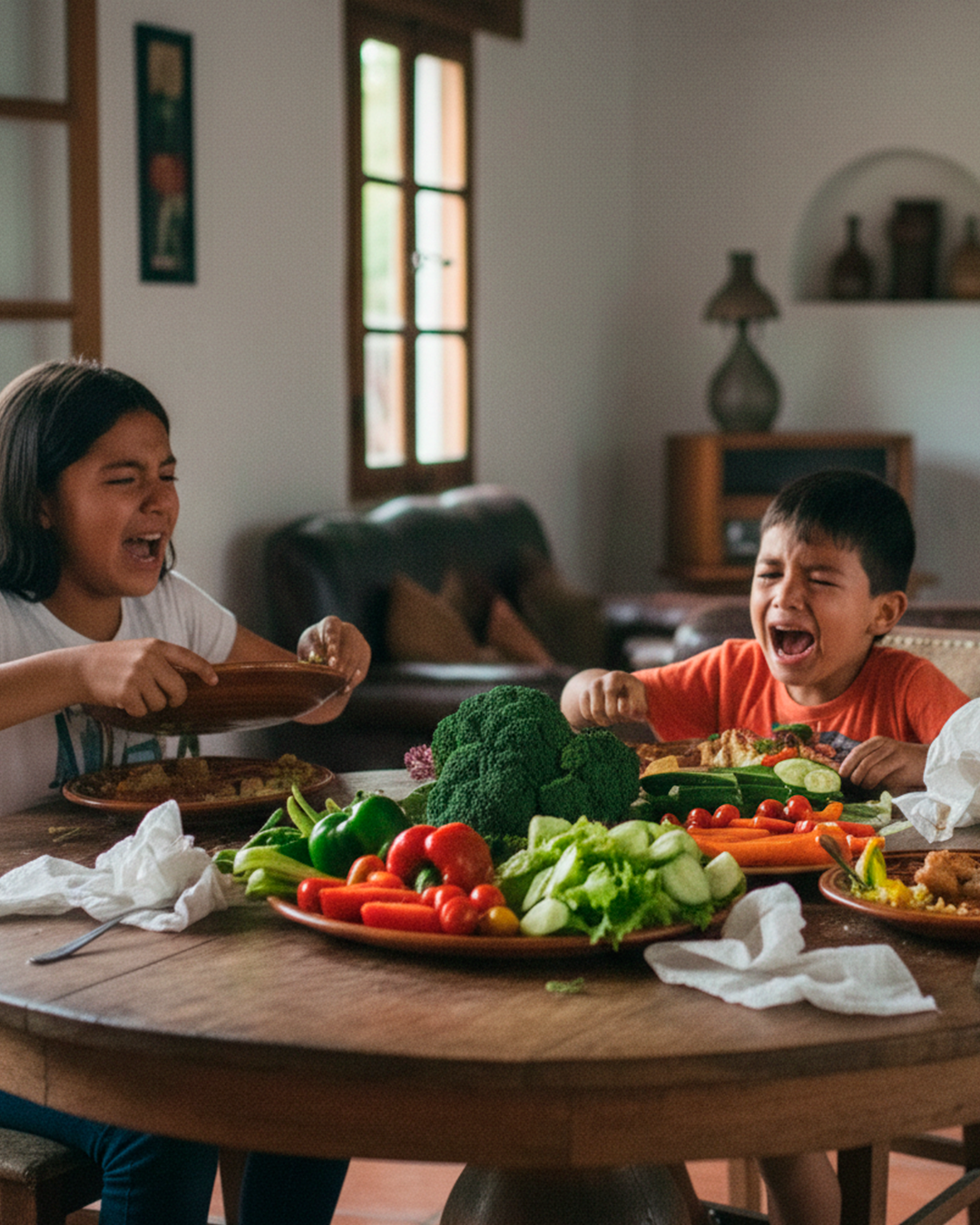 Niños comiendo recetas saludables y nutritivas